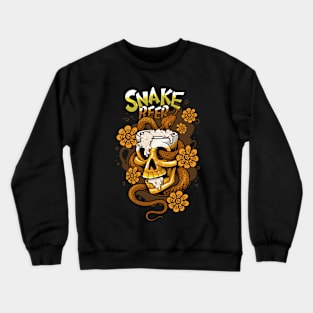 Snake Beer Skull Crewneck Sweatshirt